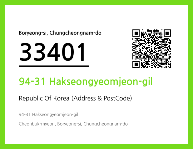 Address and Postal Code QR Code Image (CC BY 4.0)