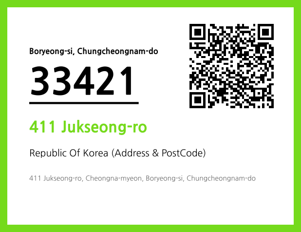 Address and Postal Code QR Code Image