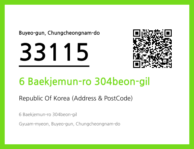 Address and Postal Code QR Code Image (CC BY 4.0)
