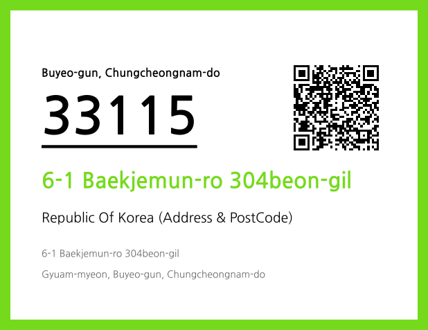 Address and Postal Code QR Code Image (CC BY 4.0)
