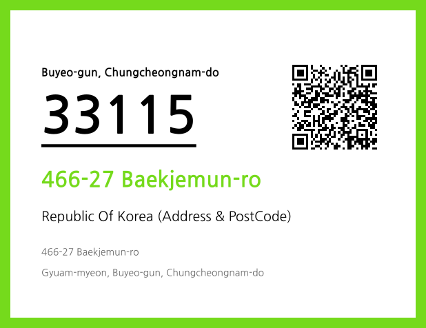 Address and Postal Code QR Code Image (CC BY 4.0)