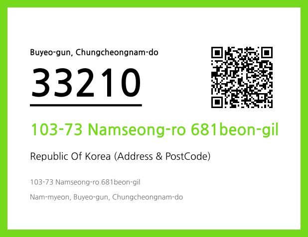 Address and Postal Code QR Code Image (CC BY 4.0)