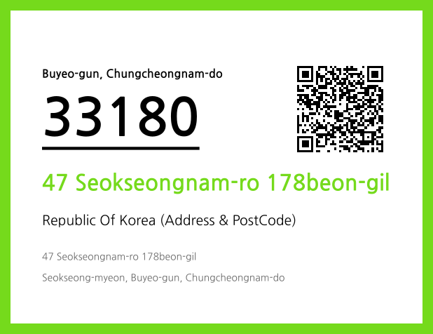 Address and Postal Code QR Code Image (CC BY 4.0)