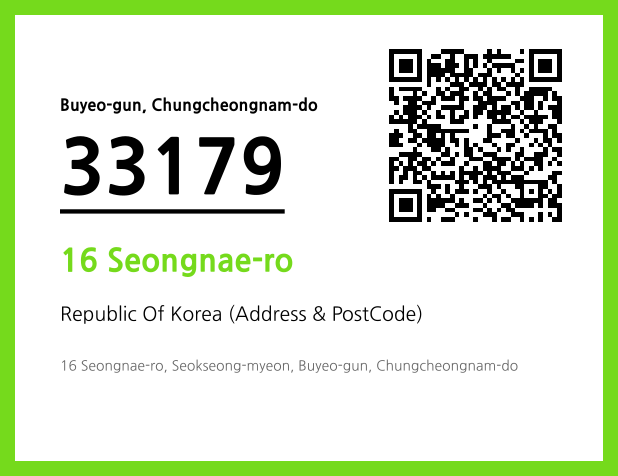 Address and Postal Code QR Code Image (CC BY 4.0)