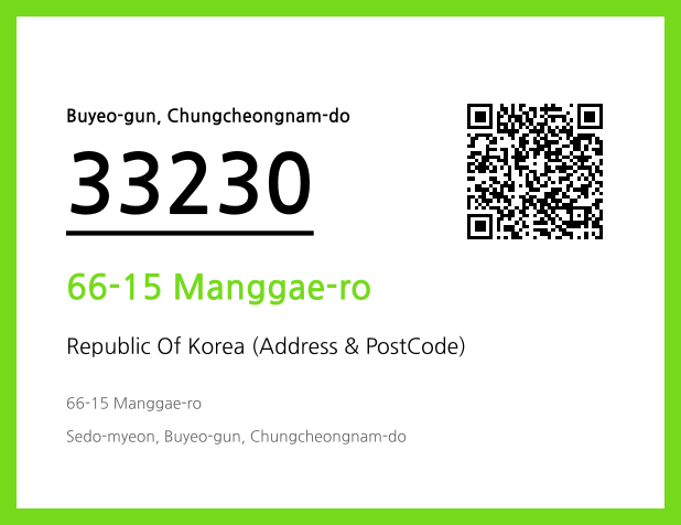 Address and Postal Code QR Code Image (CC BY 4.0)