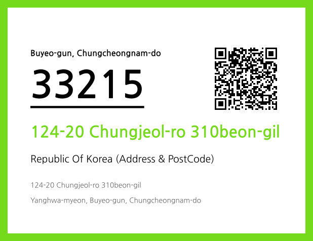 Address and Postal Code QR Code Image (CC BY 4.0)