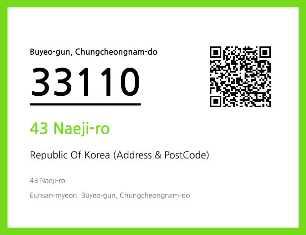 Address and Postal Code QR Code Image (CC BY 4.0)