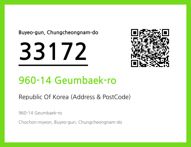 CC BY 4.0 Address and Postal Code QR Code Image (CC BY 4.0)