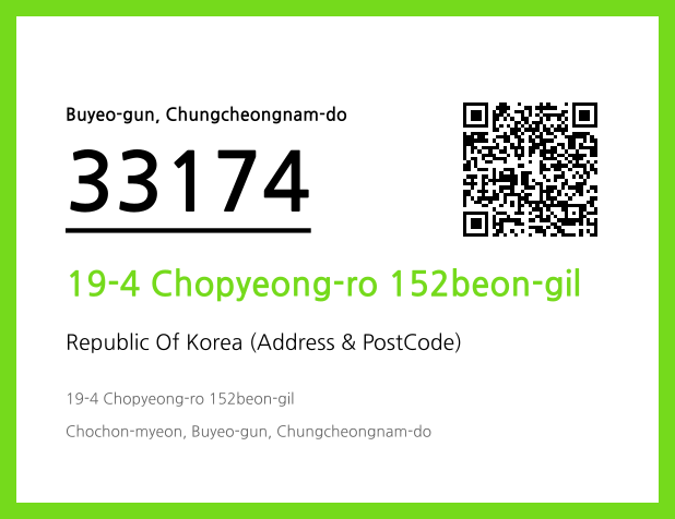 Address and Postal Code QR Code Image (CC BY 4.0)