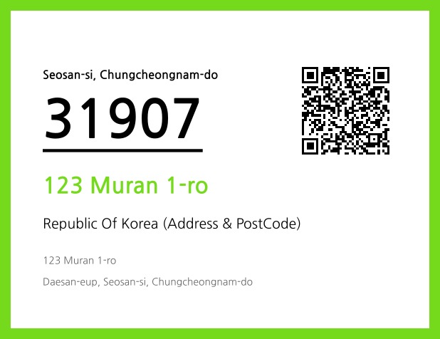 Address and Postal Code QR Code Image (CC BY 4.0)