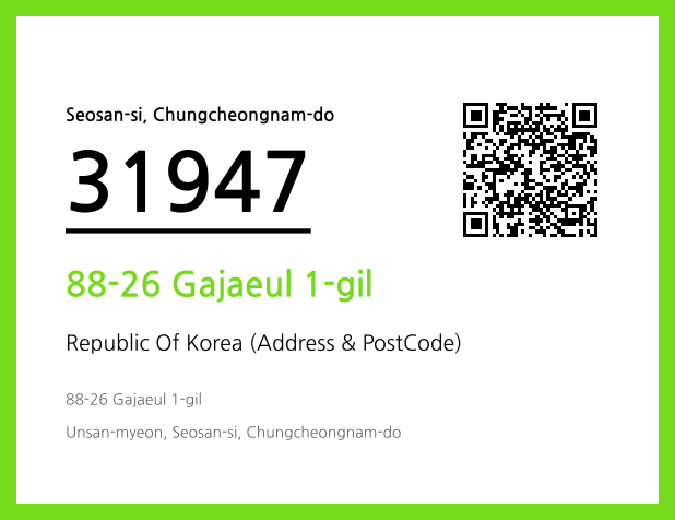 Address and Postal Code QR Code Image (CC BY 4.0)