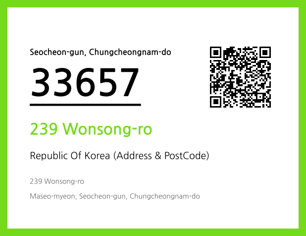 Address and Postal Code QR Code Image (CC BY 4.0)