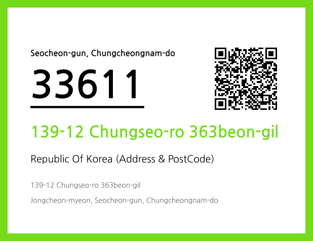 Address and Postal Code QR Code Image (CC BY 4.0)