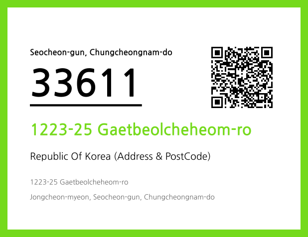 Address and Postal Code QR Code Image (CC BY 4.0)
