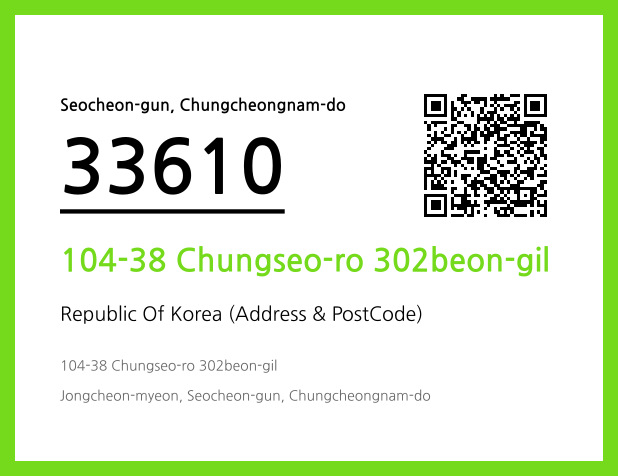 Address and Postal Code QR Code Image (CC BY 4.0)