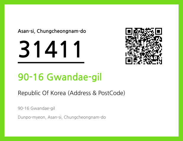 Address and Postal Code QR Code Image (CC BY 4.0)