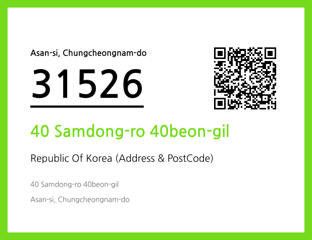 Address and Postal Code QR Code Image (CC BY 4.0)