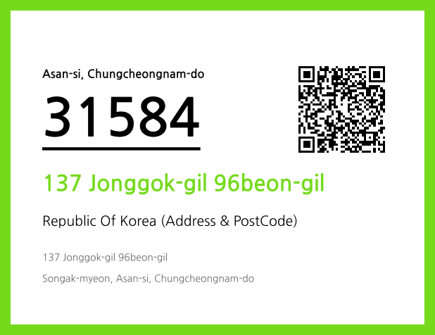 Address and Postal Code QR Code Image (CC BY 4.0)