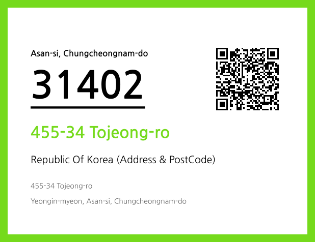 Address and Postal Code QR Code Image (CC BY 4.0)