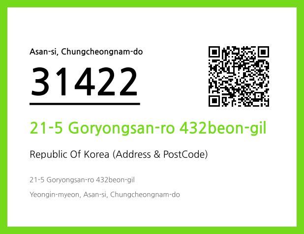 Address and Postal Code QR Code Image (CC BY 4.0)