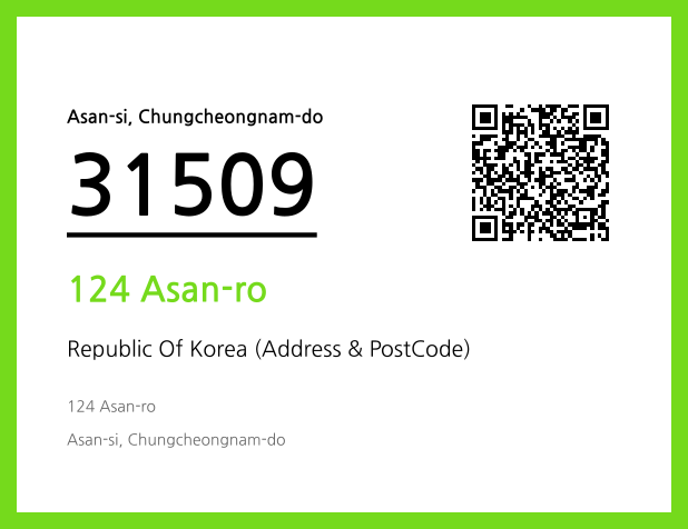 Address and Postal Code QR Code Image (CC BY 4.0)