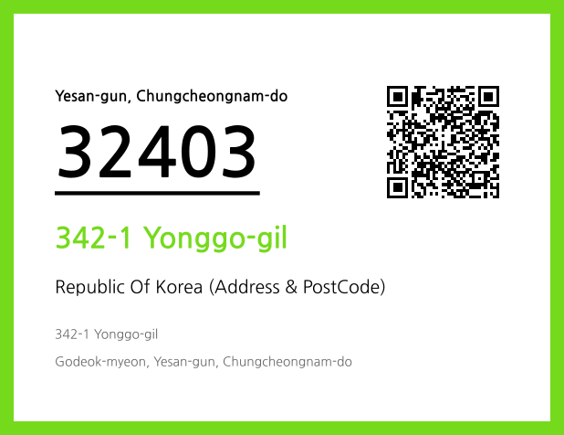 Address and Postal Code QR Code Image (CC BY 4.0)