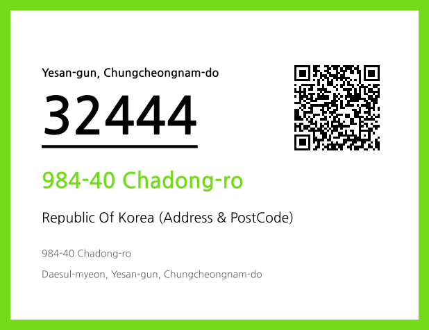 Address and Postal Code QR Code Image (CC BY 4.0)
