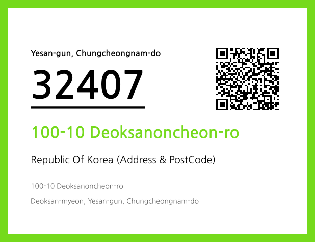 Address and Postal Code QR Code Image (CC BY 4.0)