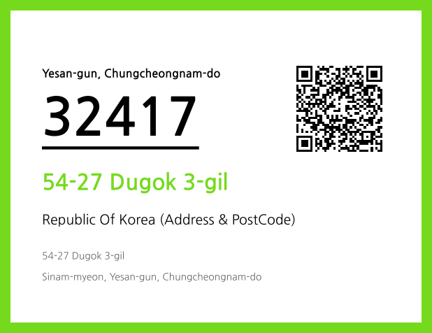 Address and Postal Code QR Code Image (CC BY 4.0)