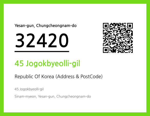 Address and Postal Code QR Code Image (CC BY 4.0)