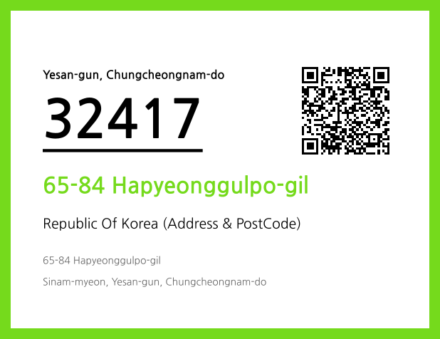 CC BY 4.0 Address and Postal Code QR Code Image (CC BY 4.0)