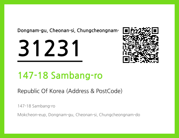 Address and Postal Code QR Code Image (CC BY 4.0)