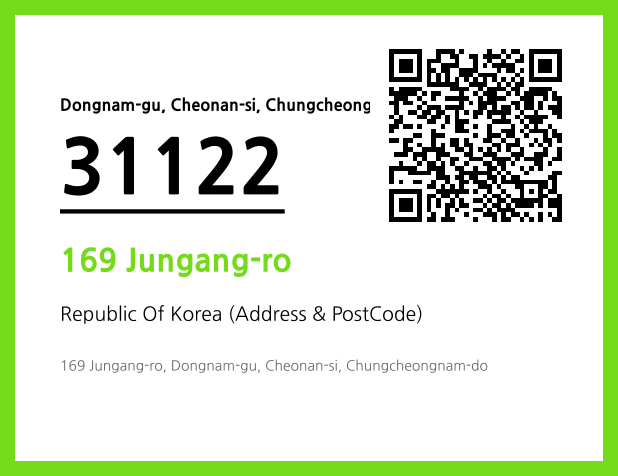 Address and Postal Code QR Code Image