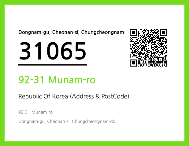 Address and Postal Code QR Code Image (CC BY 4.0)