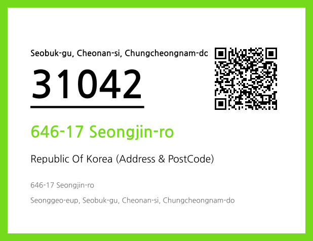 Address and Postal Code QR Code Image (CC BY 4.0)