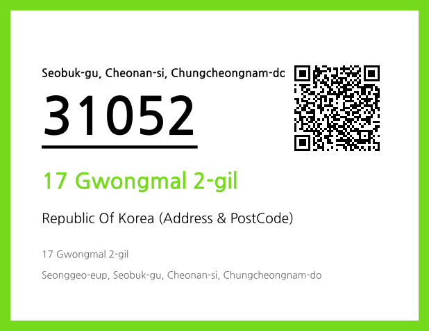 Address and Postal Code QR Code Image (CC BY 4.0)