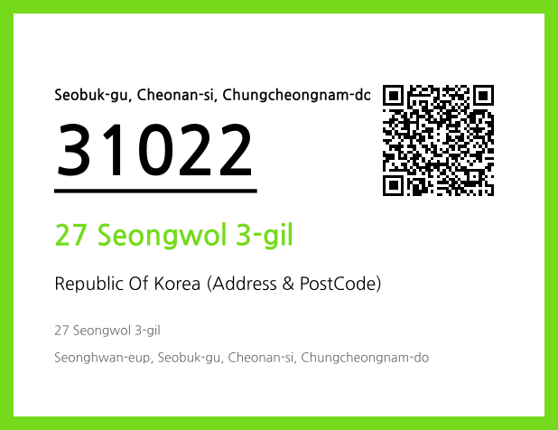 Address and Postal Code QR Code Image (CC BY 4.0)