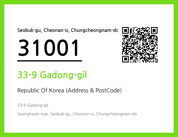 Address and Postal Code QR Code Image (CC BY 4.0)