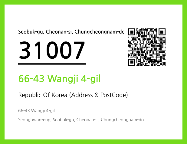 Address and Postal Code QR Code Image (CC BY 4.0)