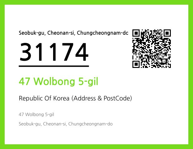 Address and Postal Code QR Code Image (CC BY 4.0)