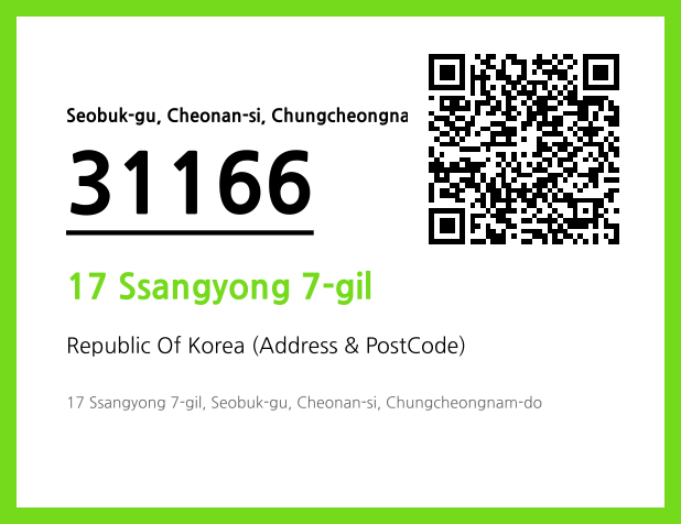 Address and Postal Code QR Code Image (CC BY 4.0)