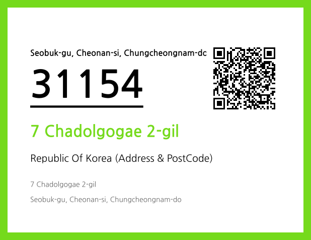 Address and Postal Code QR Code Image (CC BY 4.0)