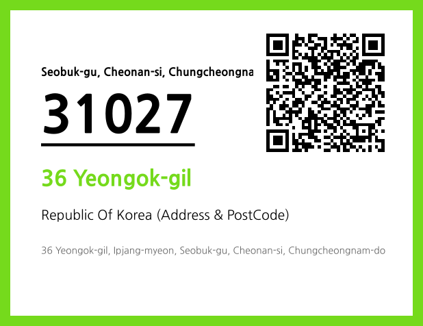 Address and Postal Code QR Code Image