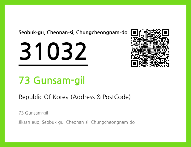 Address and Postal Code QR Code Image (CC BY 4.0)