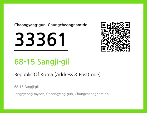 Address and Postal Code QR Code Image (CC BY 4.0)