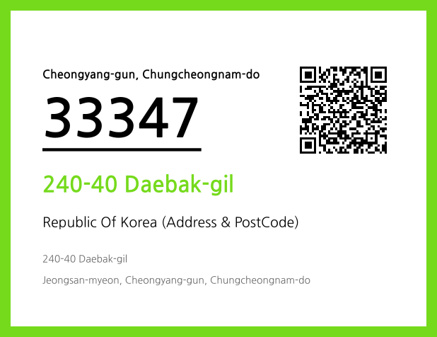Address and Postal Code QR Code Image (CC BY 4.0)