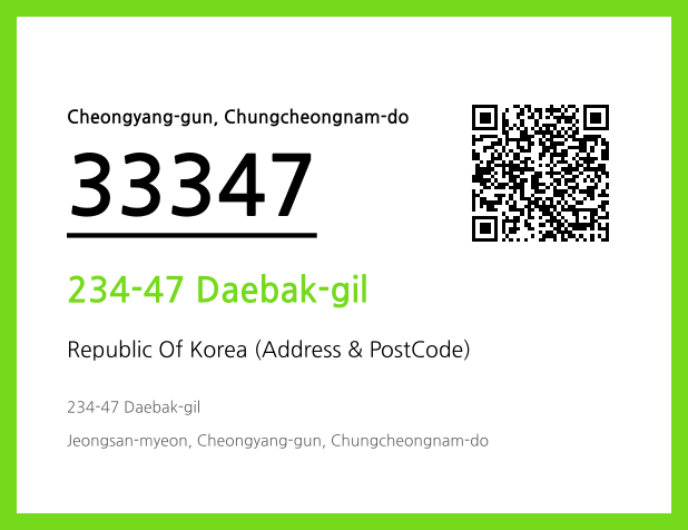 Address and Postal Code QR Code Image (CC BY 4.0)