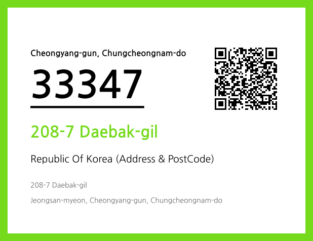 Address and Postal Code QR Code Image (CC BY 4.0)