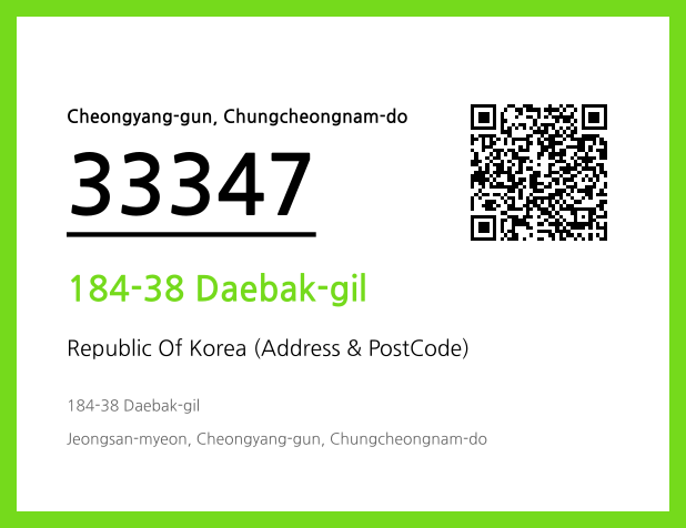 Address and Postal Code QR Code Image (CC BY 4.0)