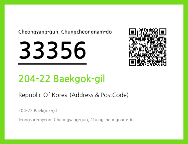 Address and Postal Code QR Code Image (CC BY 4.0)